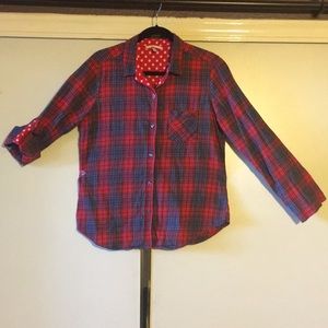 Victoria Secret Plaid PJ Top